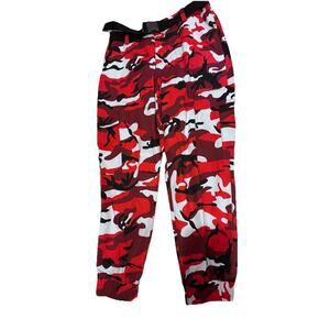 Rue21 Red Camo High Rise Belted Cargo Jogger Pants XL Belted New